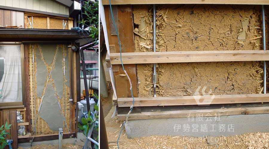 狭い壁に施工されたUY-ROD