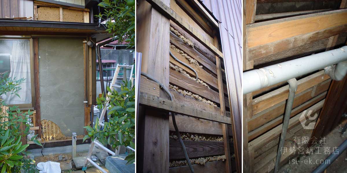 UY-RODを使用した古民家の耐震補強工事